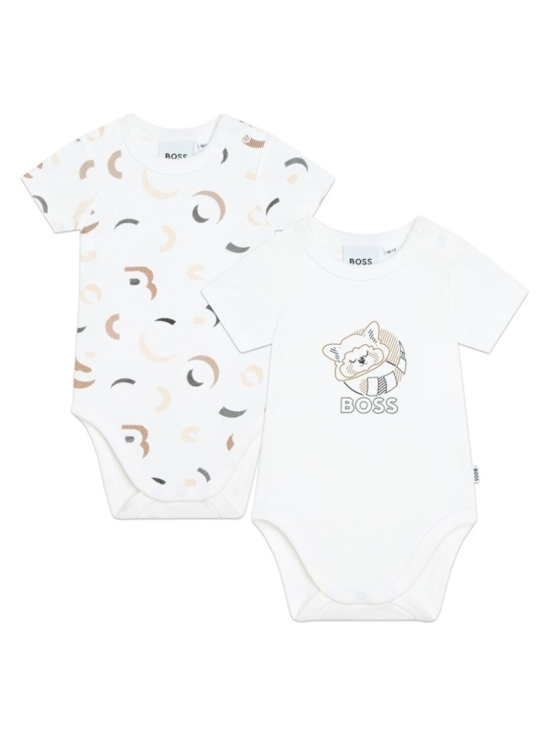 

BOSS Kidswear комплект из двух боди с логотипом, белый