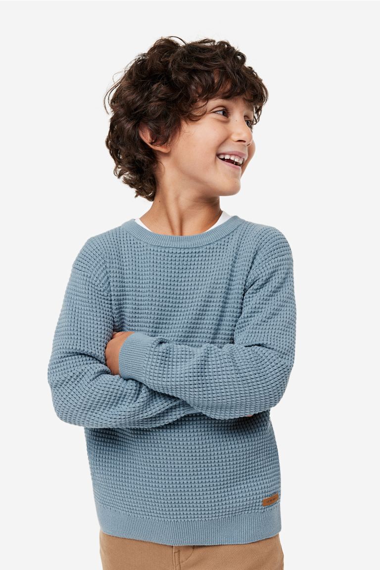 Вязаный свитер с сотами H&M