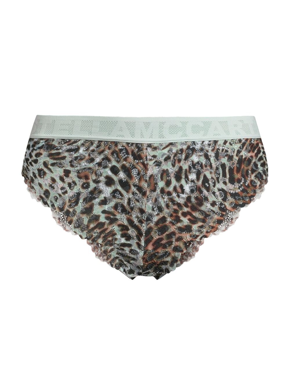

Кружевные трусы-бикини с леопардовым принтом Stella McCartney Lingerie, черный