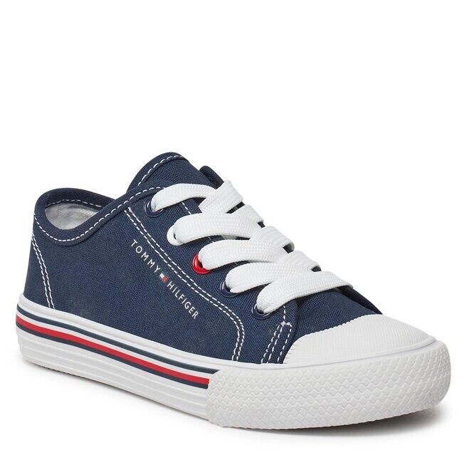 Кроссовки Tommy Hilfiger LowCut Lace-Up, темно-синий низкие кроссовки tommy hilfiger low tommy jeans lace up canvas color темно синий