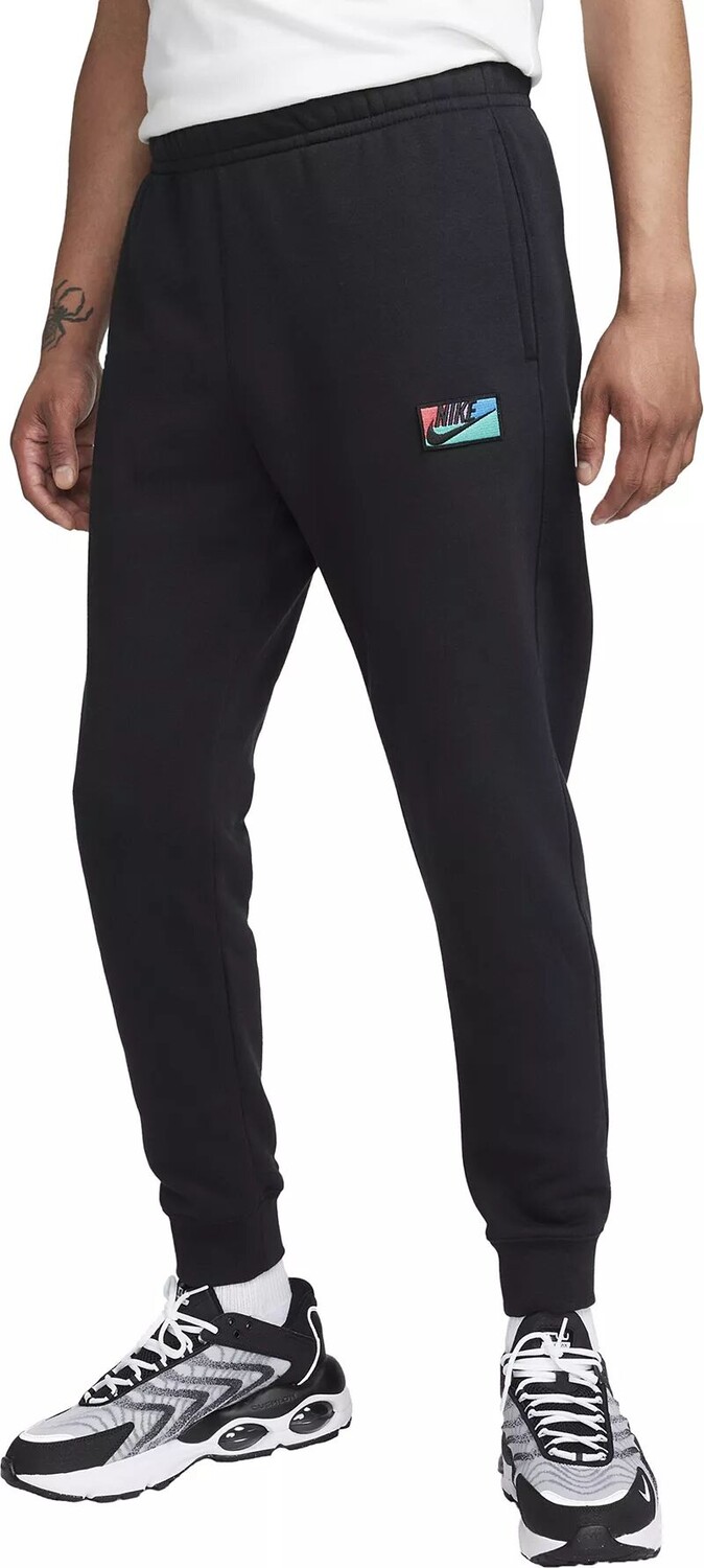 

Мужские брюки Nike Club из флиса с графическими нашивками, черный