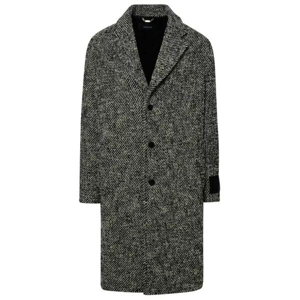 

Куртка two-tone wool coat Versace, серый