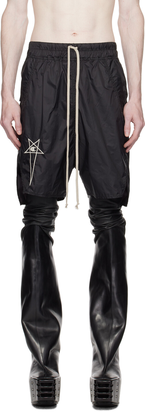 

Черные шорты со скошенной кромкой Champion Edition Rick Owens