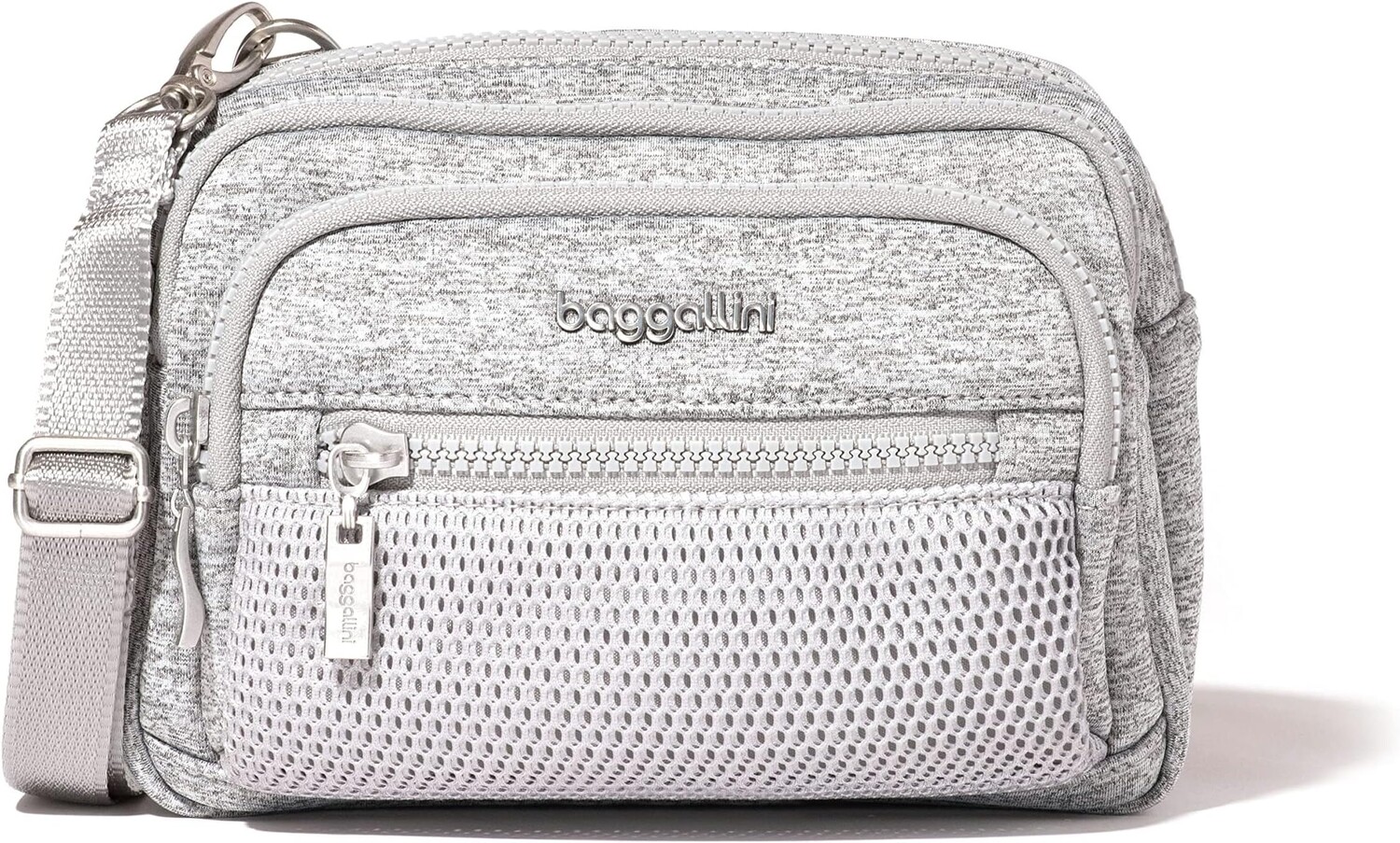 

Сумка с тройной молнией Baggallini, цвет Heather Grey Neoprene