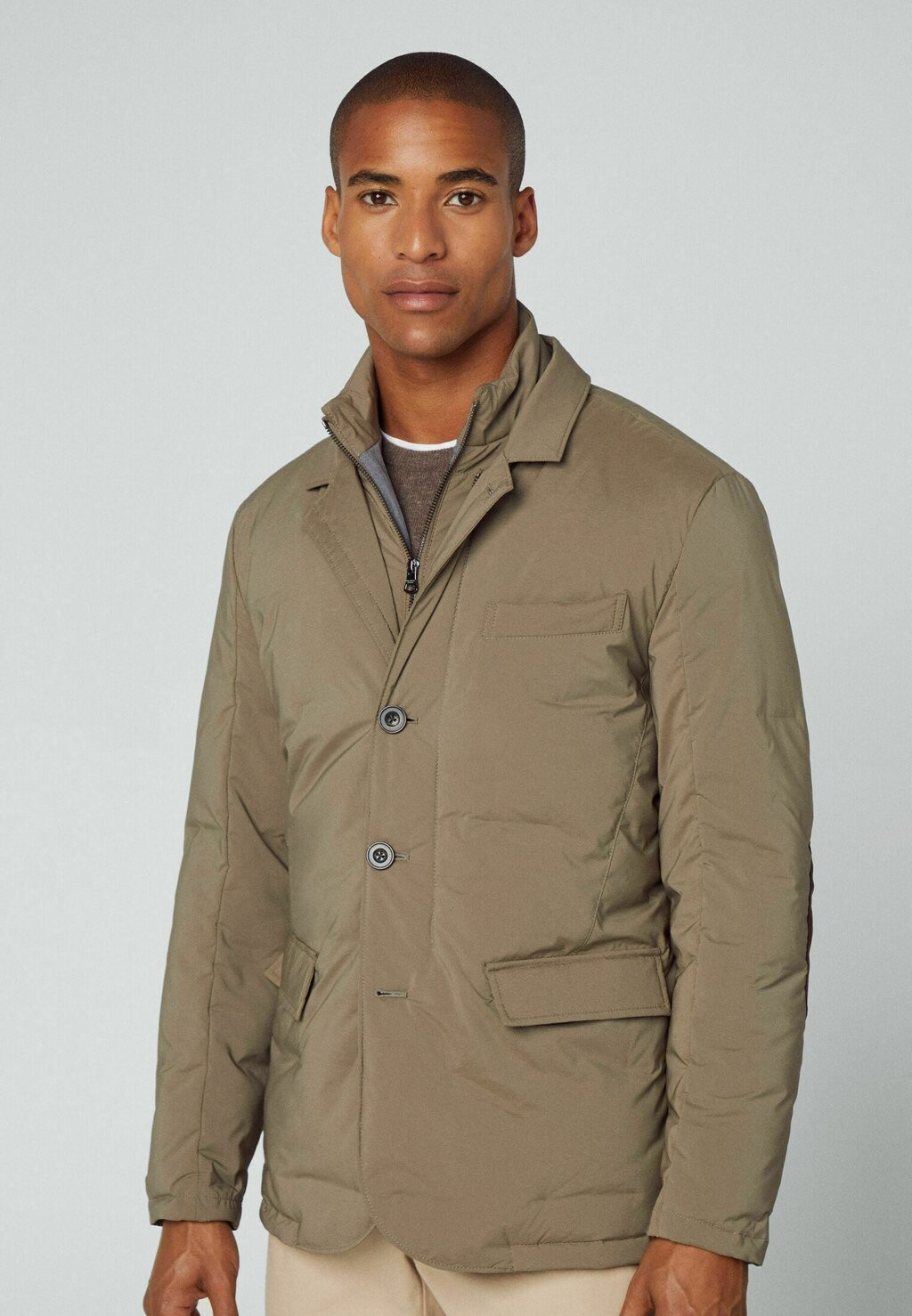 

Куртка межсезонная Hackett London, тауп-бежевый