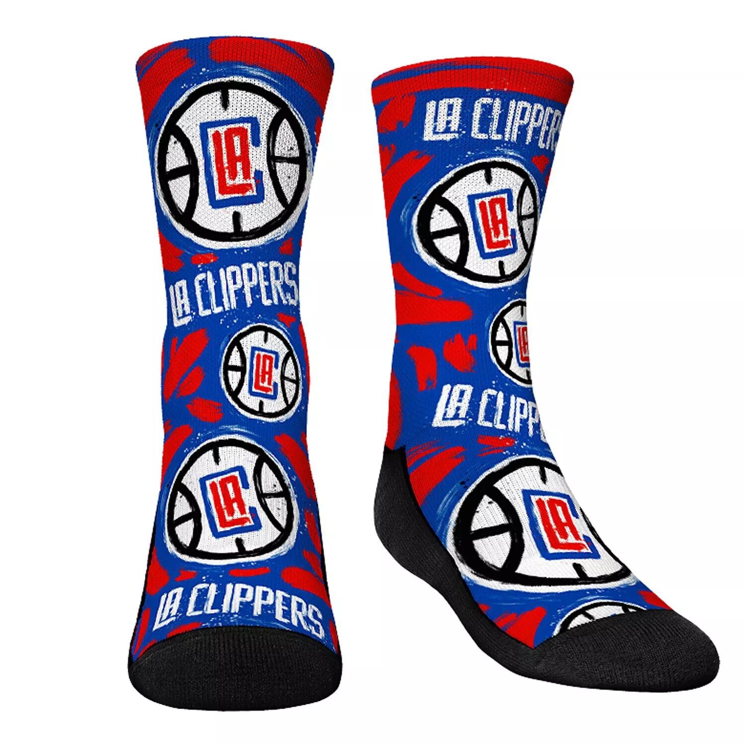

Молодежные носки Rock Em Носки LA Clippers со сплошным логотипом и носки Paint Crew Unbranded