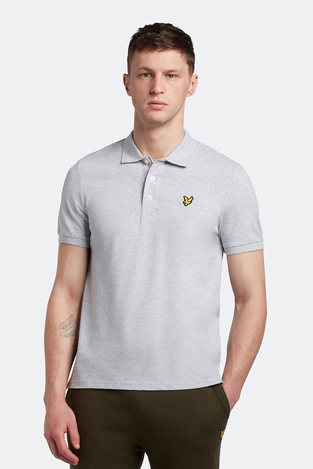 

Однотонная серая рубашка-поло Lyle & Scot Lyle & Scott, серый