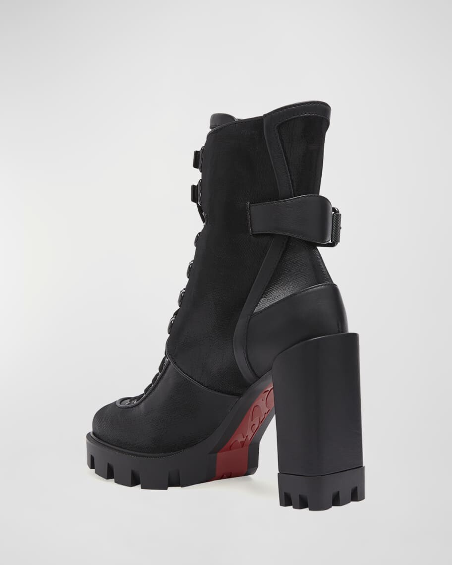 

Ботинки на шнуровке до середины икры с красной подошвой Macademia Christian Louboutin