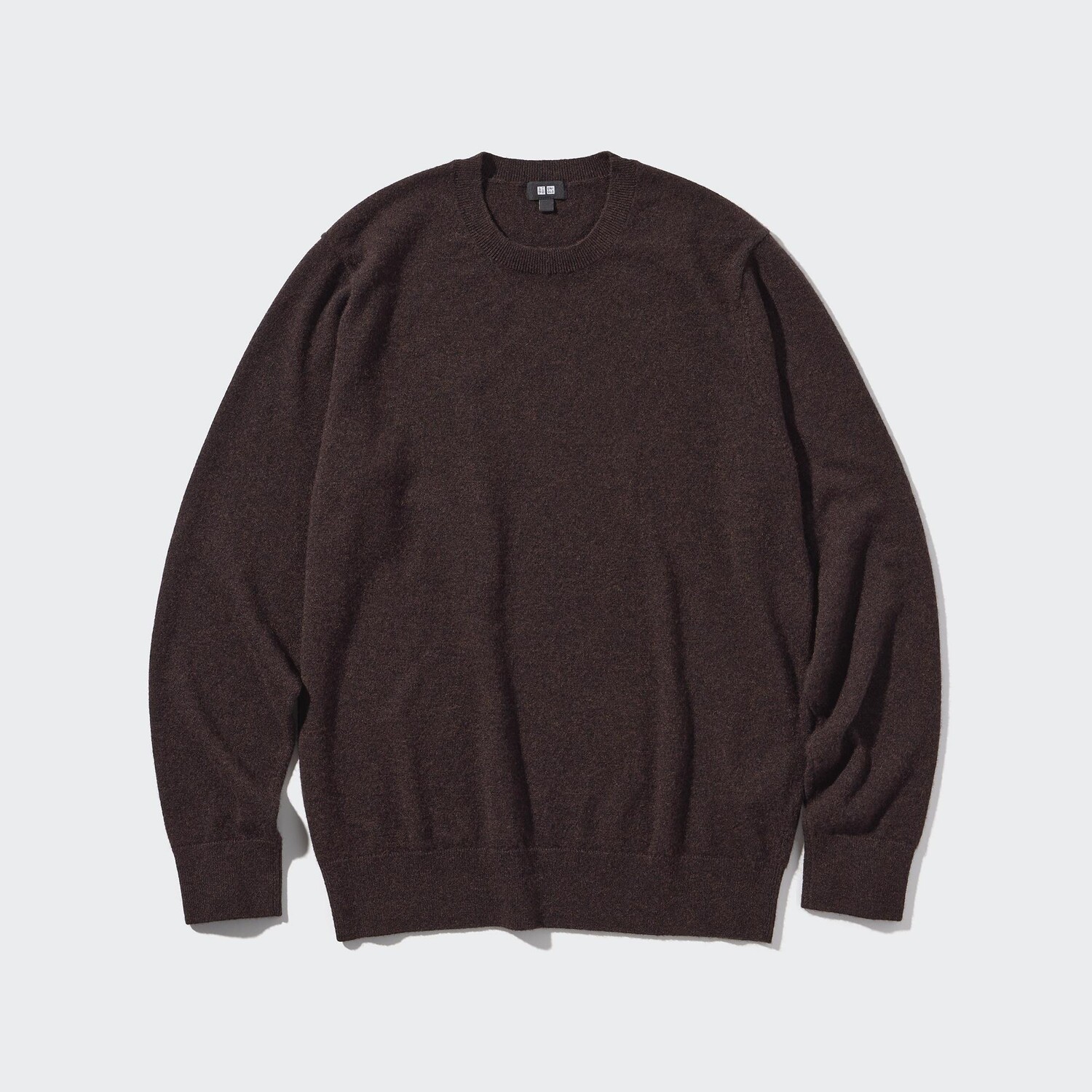 

Джемпер Uniqlo мужской из кашемира с круглым вырезом, темно-коричневый