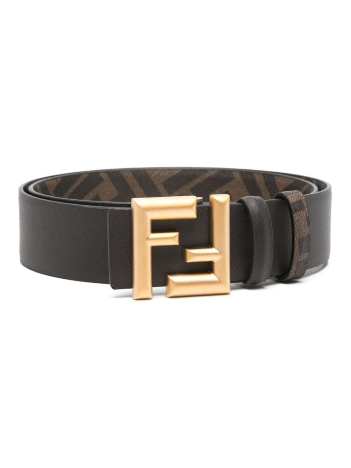 

FENDI FF Круглый ремень, коричневый