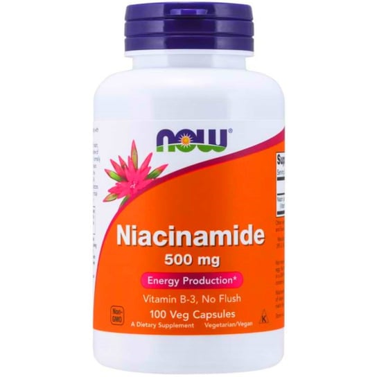 Now Foods, Витамин B3 - Ниацин (Ниацинамид) 500мг 100 капс