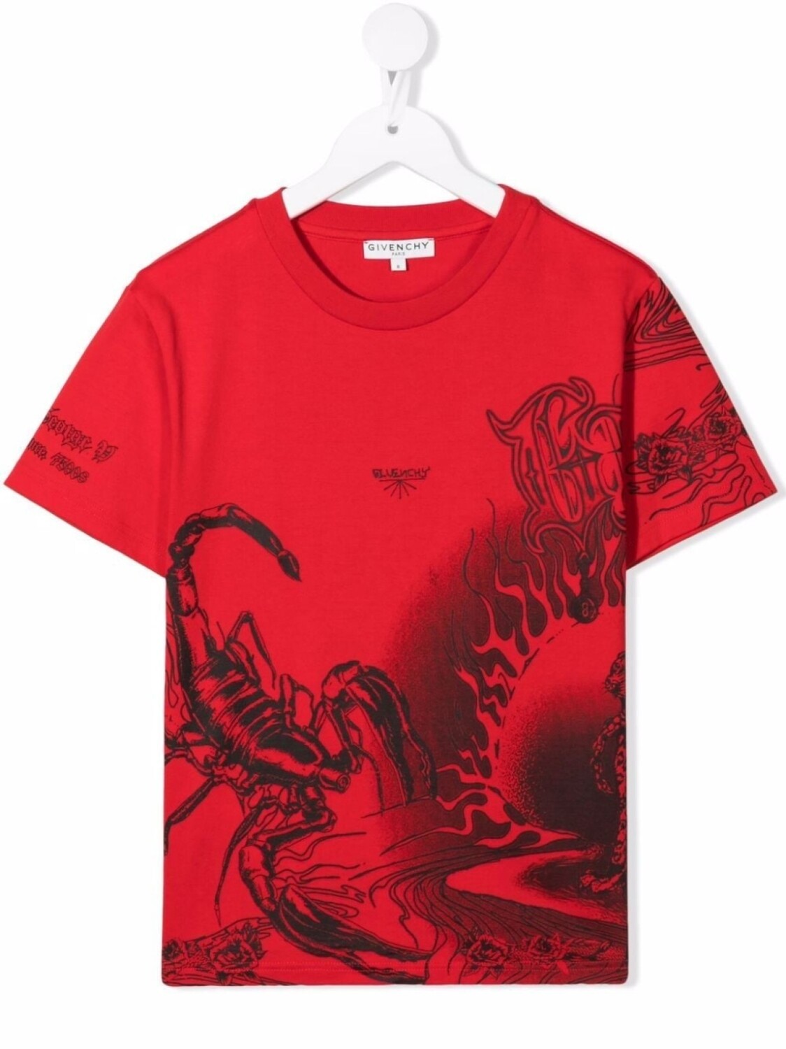

Футболка с графичным принтом Givenchy Kids, красный