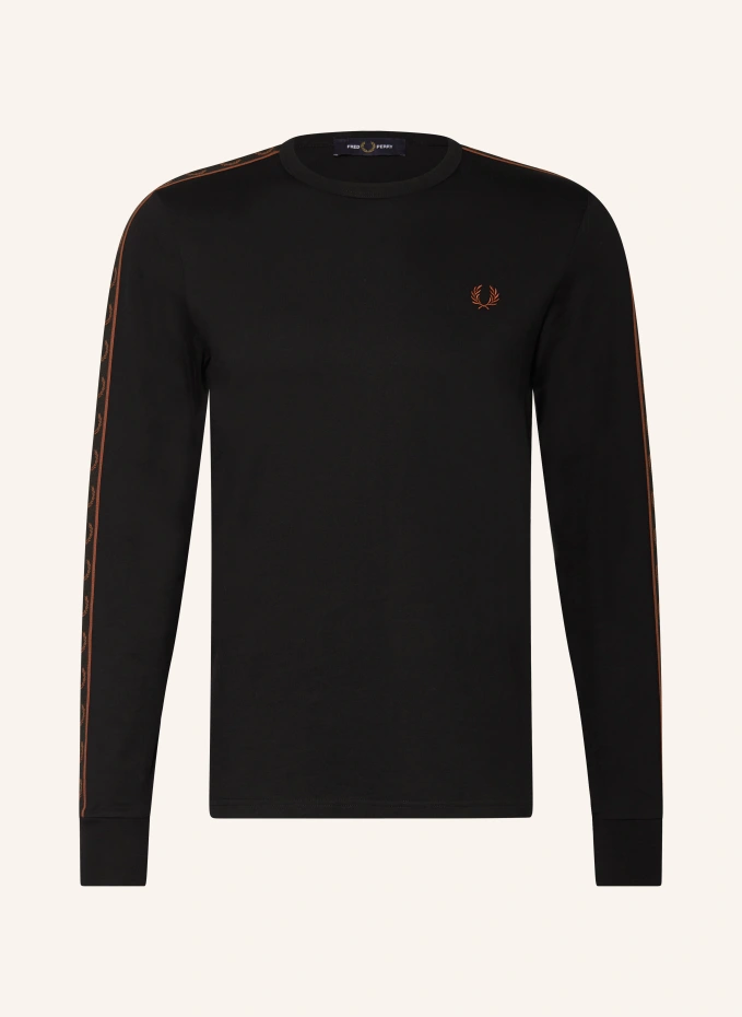 

Лонгслив с галлонными полосками Fred Perry, черный