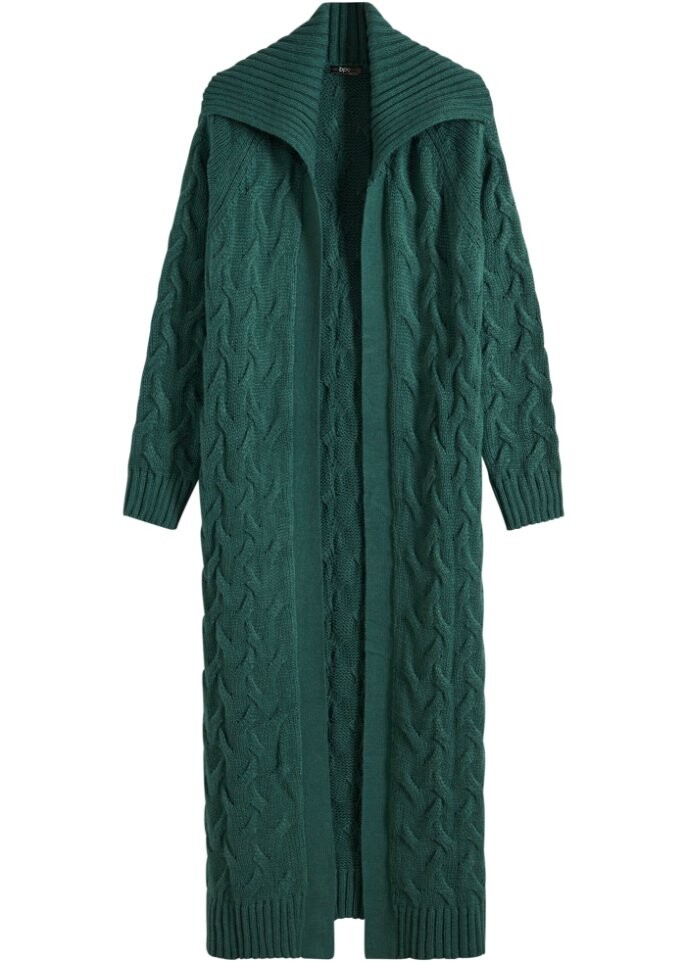 

Пальто косой вязки Bpc Bonprix Collection, зеленый