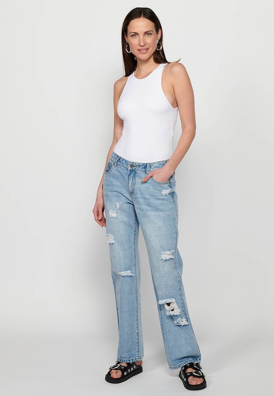 

Джинсы Koroshi 2412PT31 Straight Fit, синий