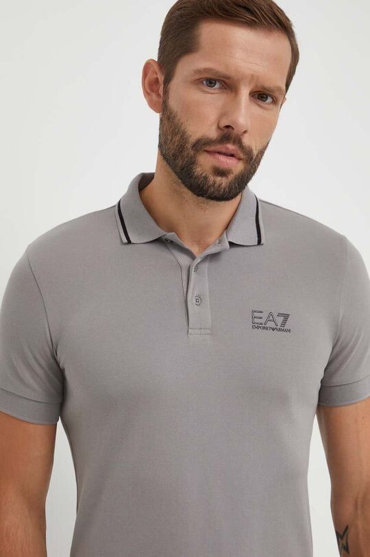 

Поло EA7 Emporio Armani, серый