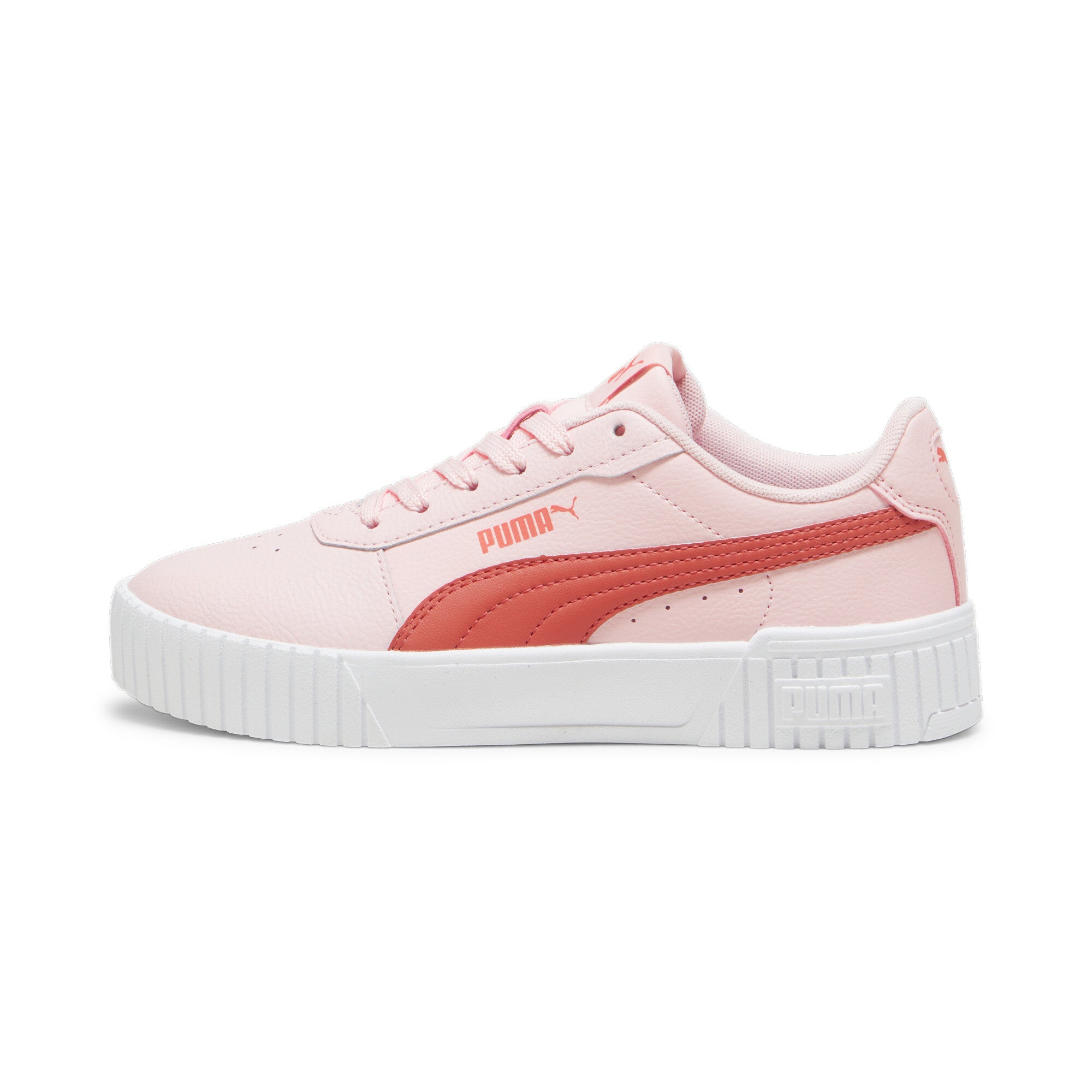 

Кроссовки PUMA Junior Carina 2.0 для больших детей, цвет Whisp Of Pink/Active Red/White