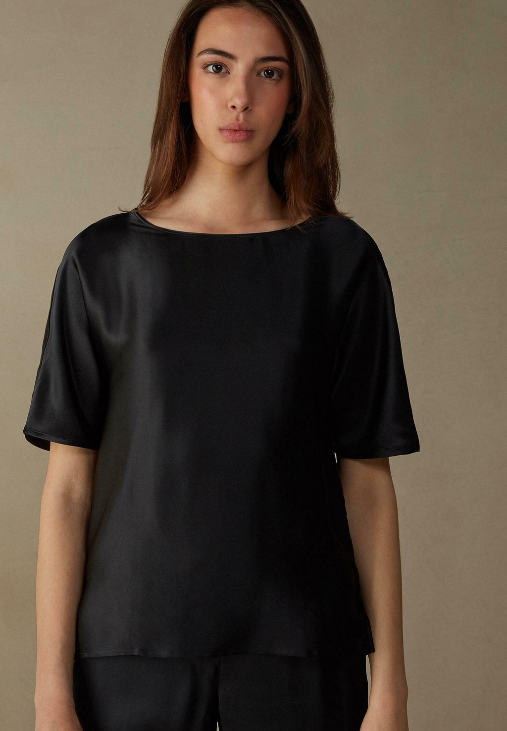 Блузка SHORT-SLEEVED Intimissimi, черный блузка short sleeved koroshi цвет black