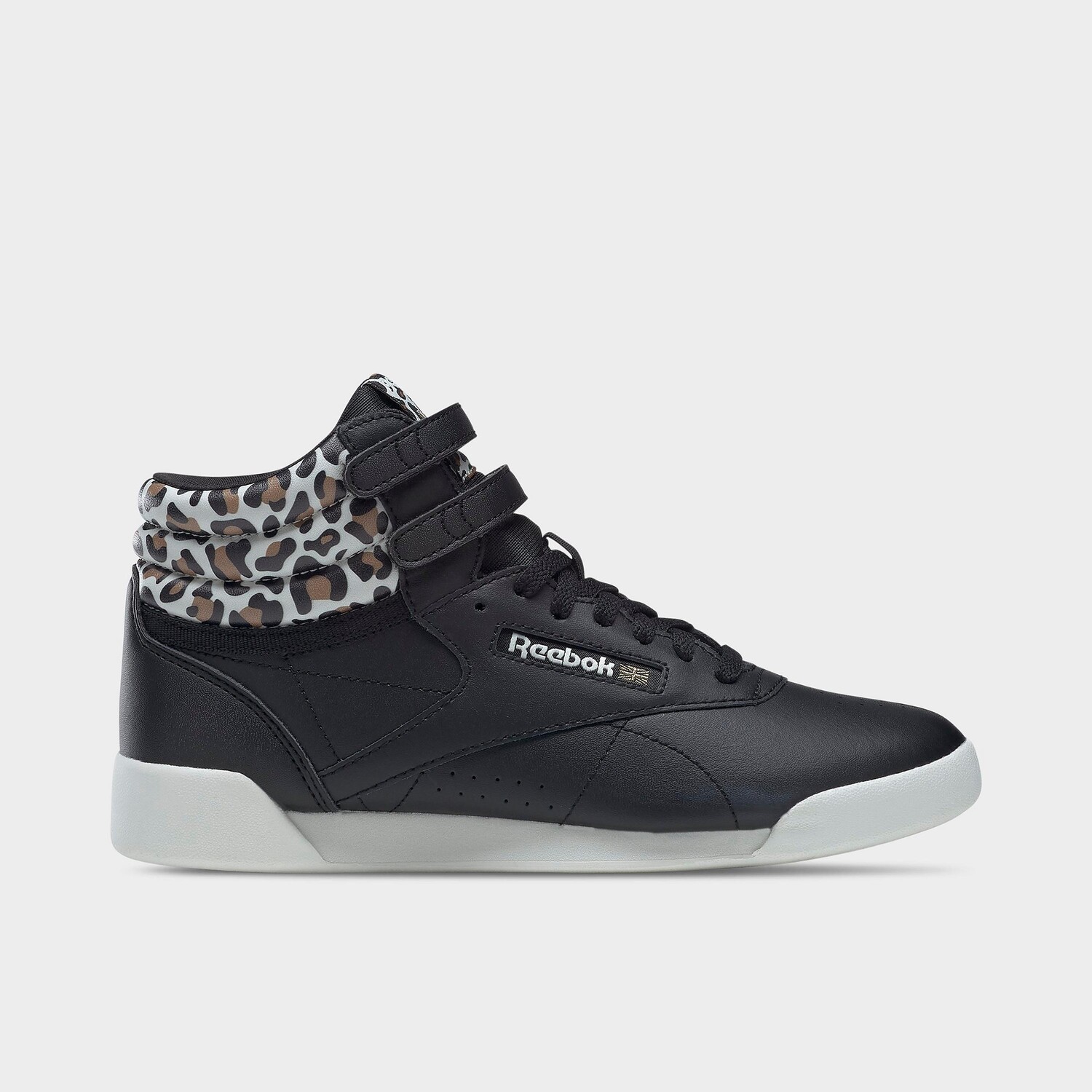 

Повседневная обувь Reebok Freestyle Hi для девочек с леопардовым принтом для больших детей, черный