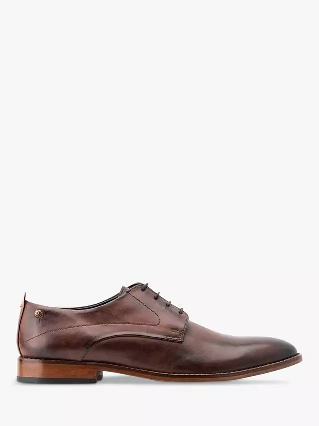 

Оксфорды Base London Script Washed Leather, коричневый