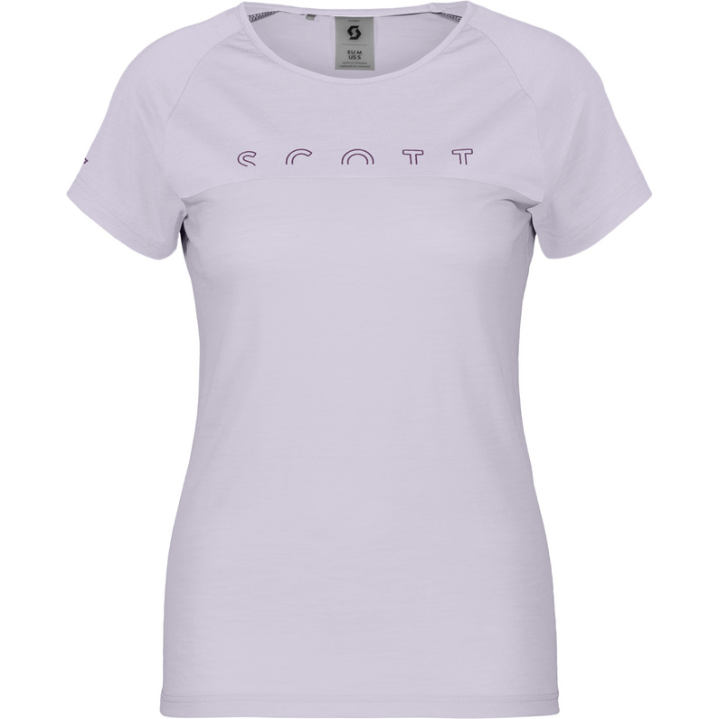 Женская футболка из шерсти мериноса с определенным силуэтом Scott, фиолетовый