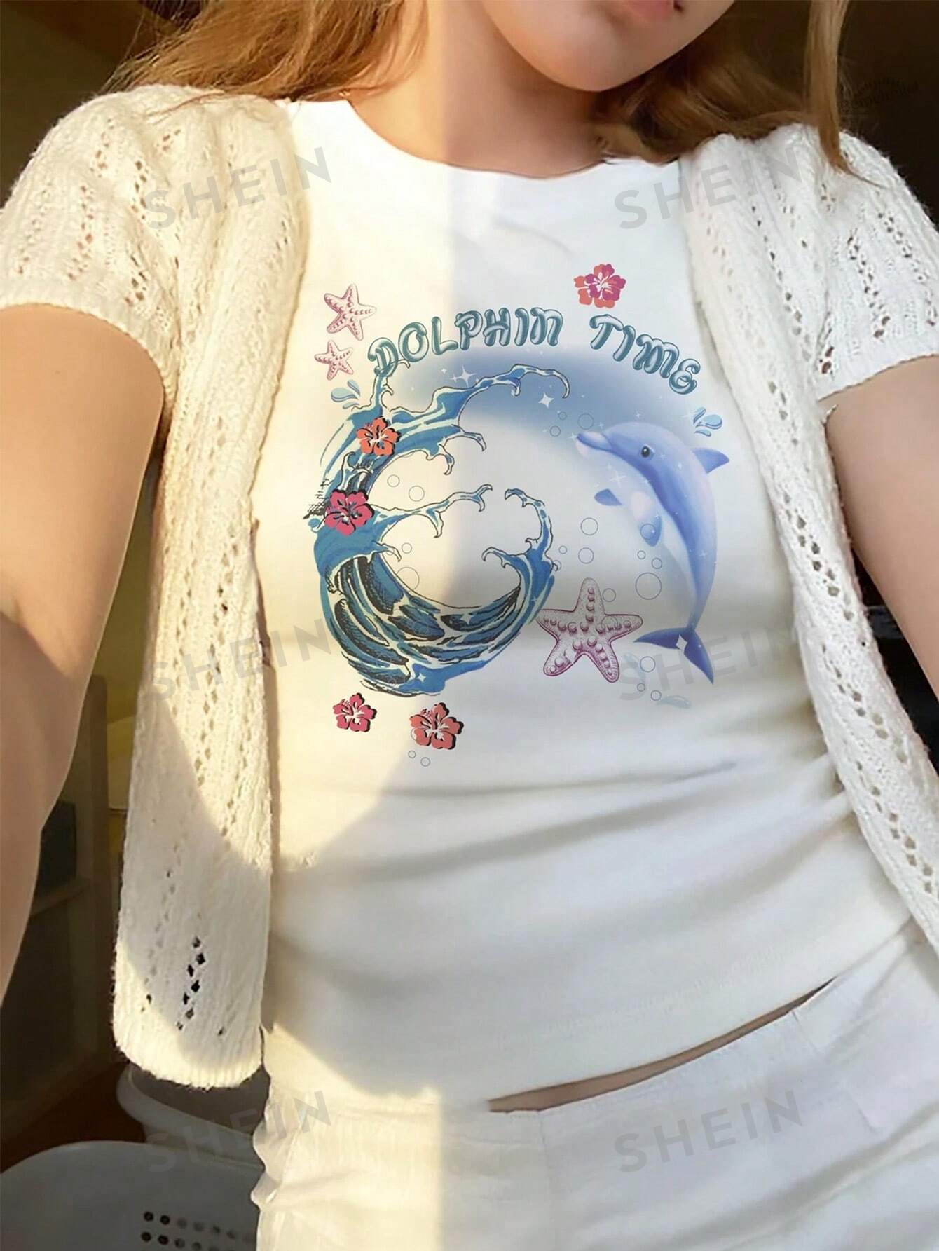 Женская повседневная футболка с коротким рукавом и принтом мяча, белый