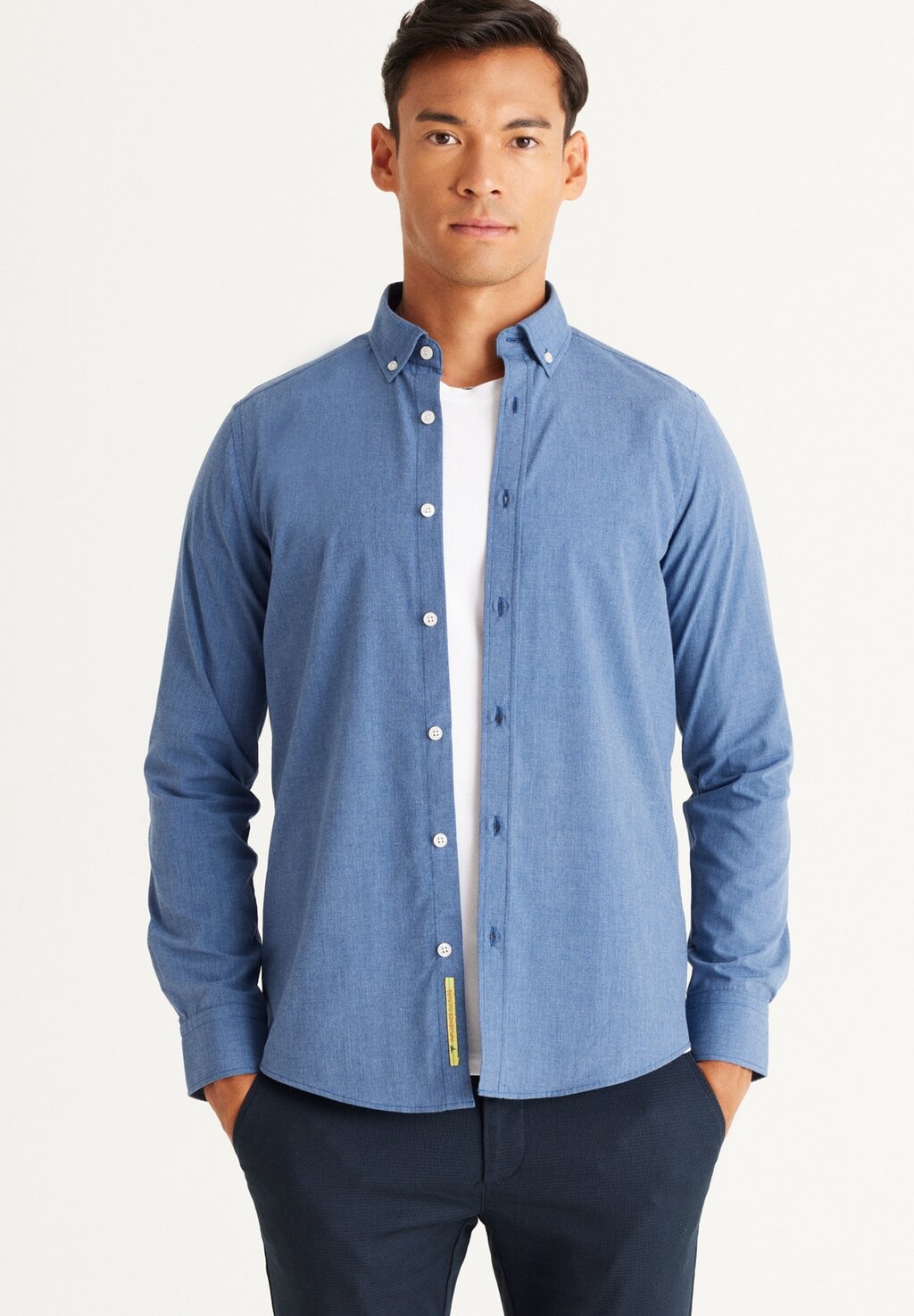 

Рубашка PAINTED YARN AC&CO / ALTINYILDIZ CLASSICS, цвет Slim Fit Painted Yarn Shirt