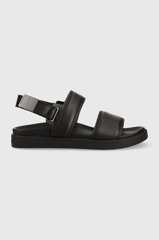 

Кожаные сандалии BACK STRAP SANDAL LTH Calvin Klein, черный