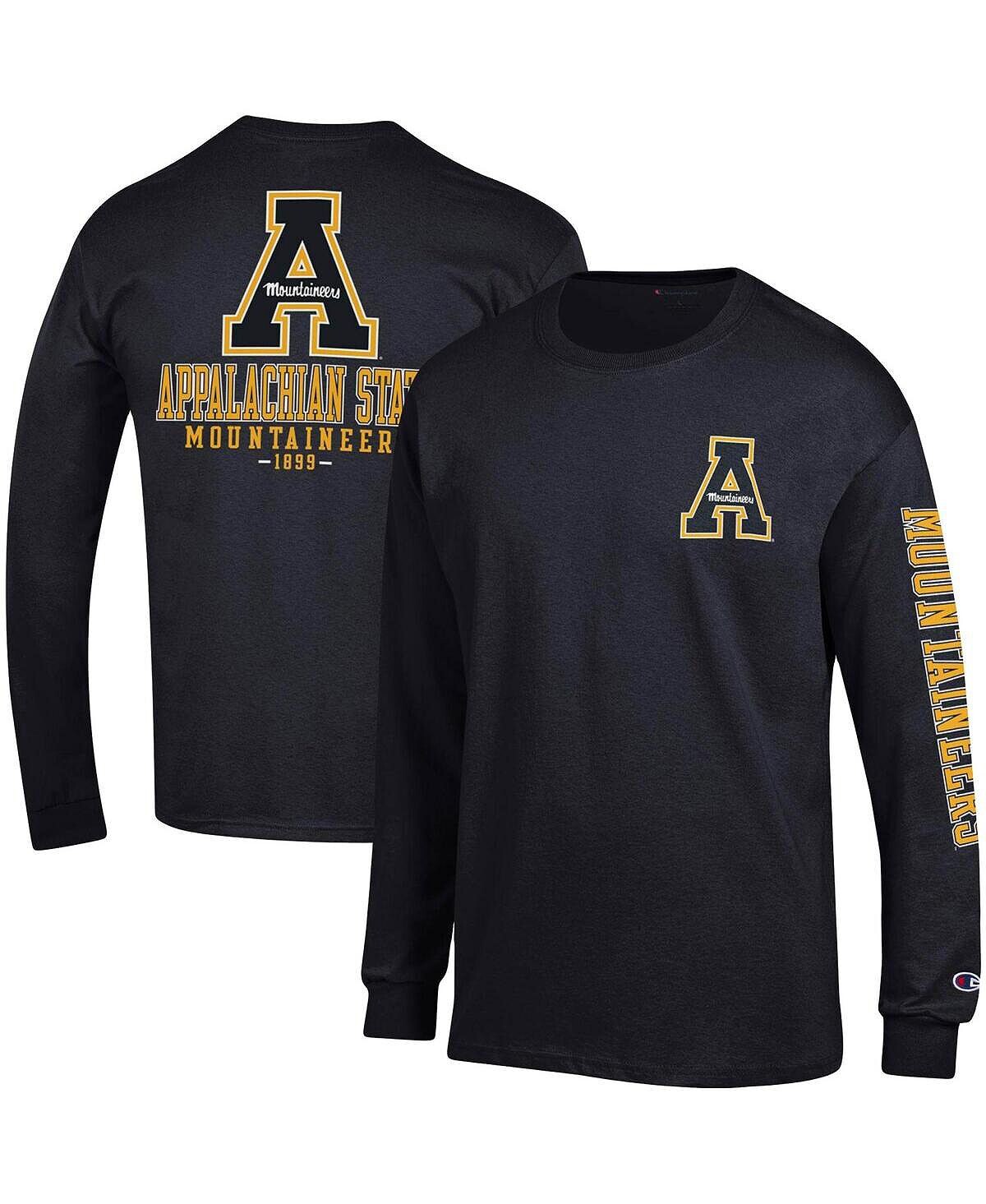 

Мужская черная футболка с длинным рукавом Appalachian State Mountaineers Team Stack Champion, Черный