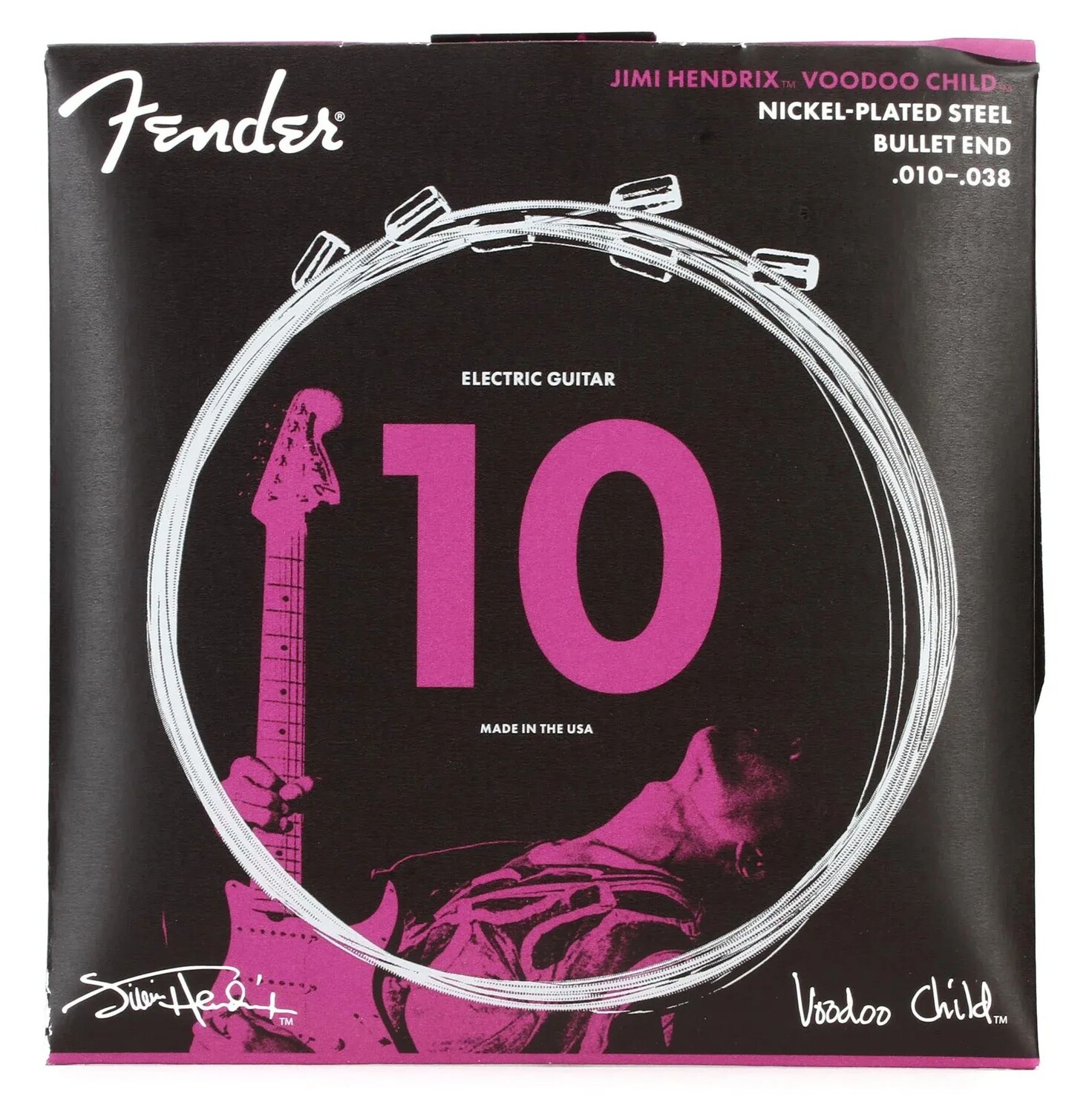 

Струны для электрогитары Fender Hendrix Voodoo Child с пулевидным наконечником, никелированная сталь — .010-.038