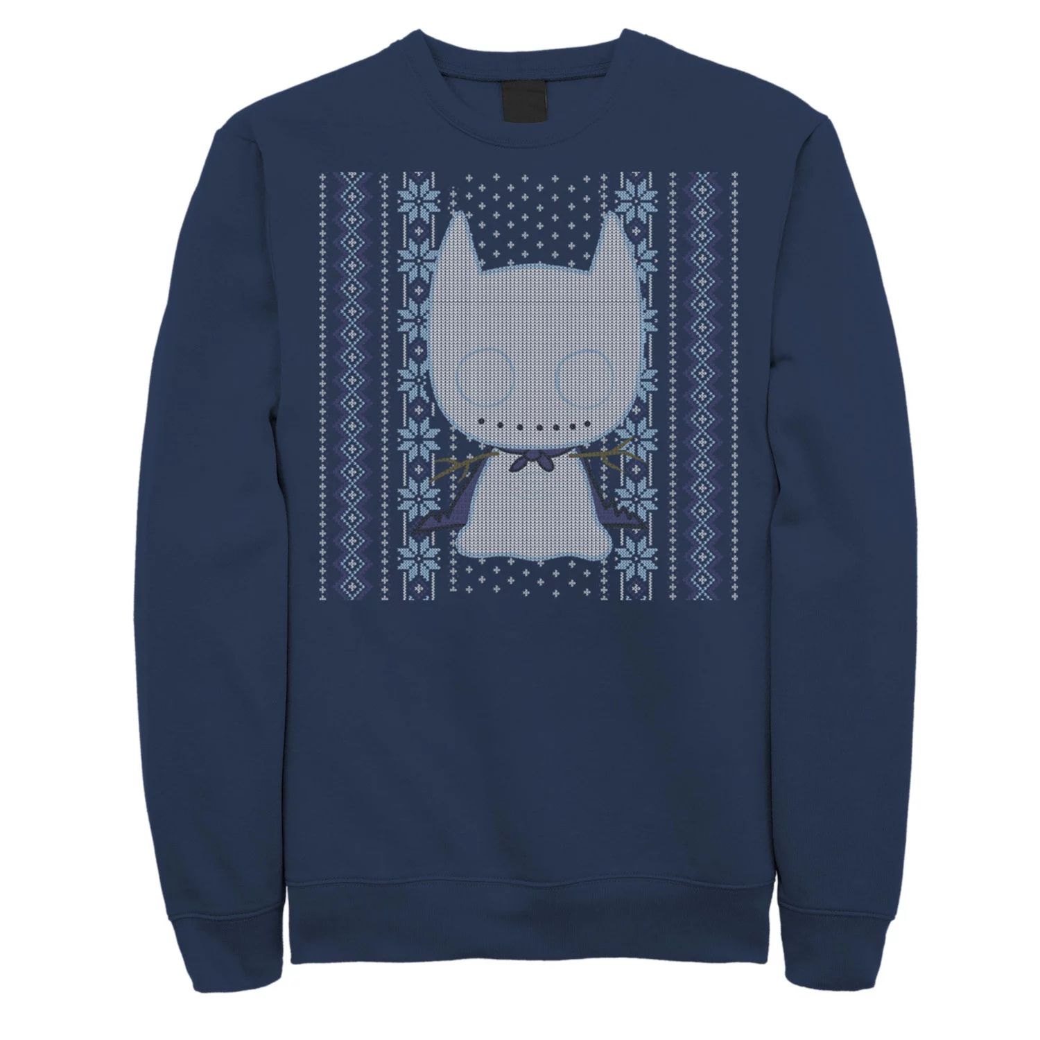 Мужской свитер в рождественском стиле в стиле в стиле чиби с Бэтменом DC Comics, синий