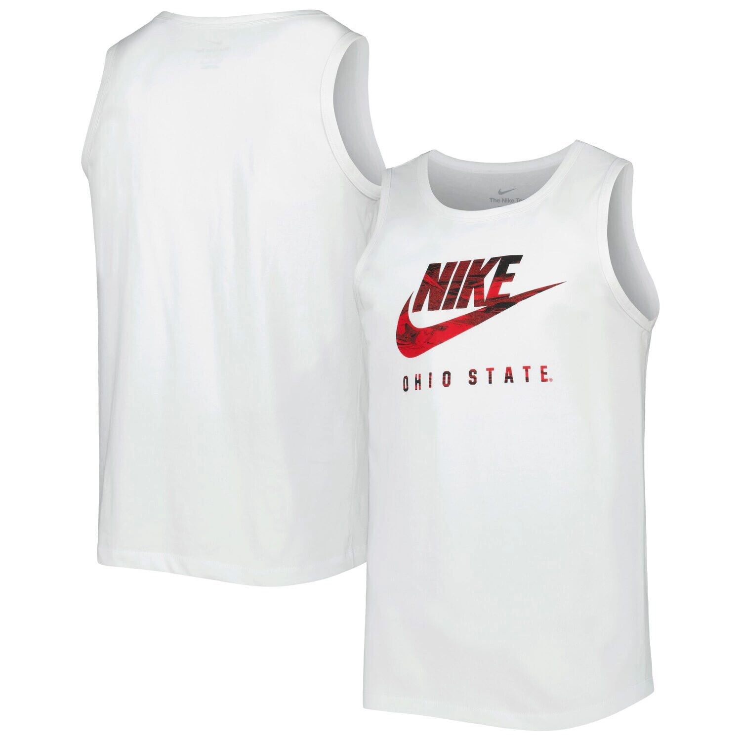 

Мужская белая майка Nike Ohio State Buckeyes Spring Break Futura Performance