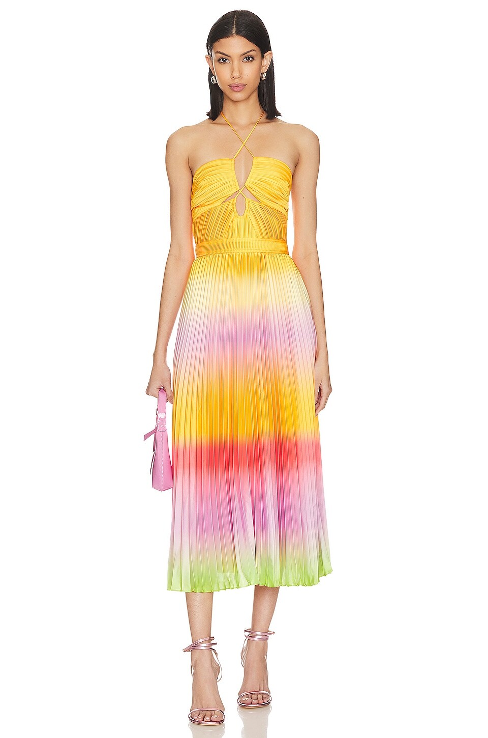 

Платье миди SIMKHAI Annita Halter, цвет Spritz Ombre