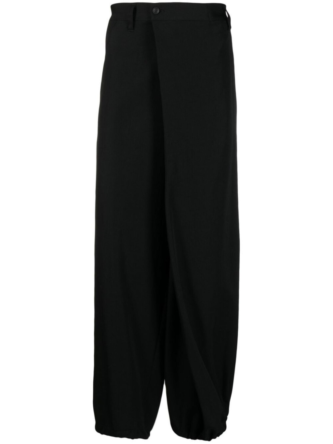 

Yohji Yamamoto шерстяные брюки Truck с завышенной талией, черный