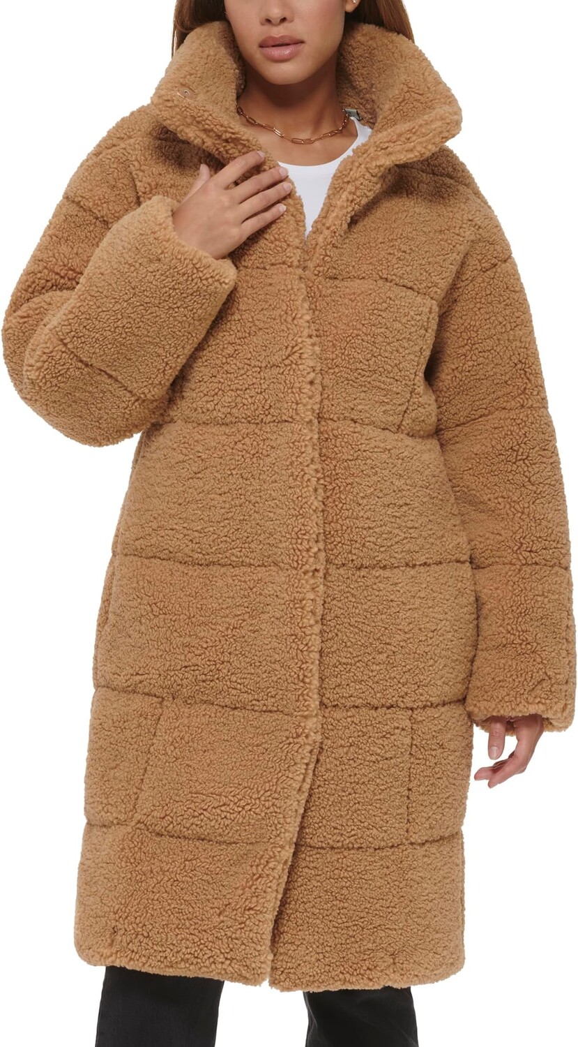 

Куртка Quilted Sherpa Full-Length Teddy Levi's, цвет Chestnut