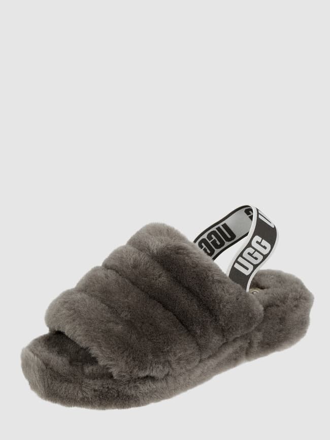 

Тапочки из овчины модель "Пух" UGG, темно-серый