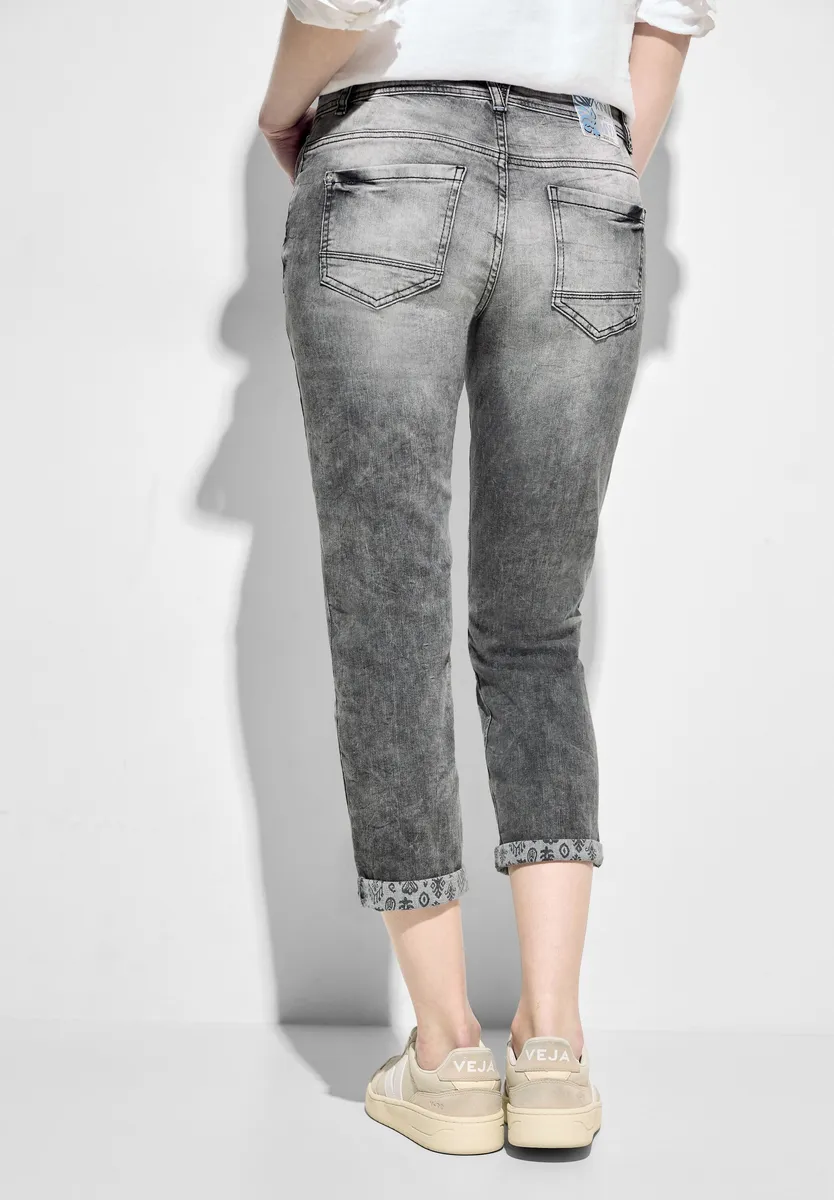 

Серые джинсы узкого кроя Cecil, цвет Mid Grey Used Wash