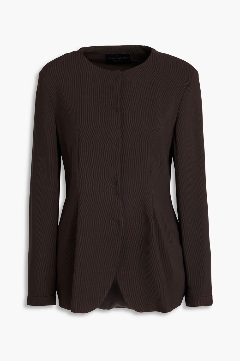 

Плиссированная куртка из ткани Emporio Armani, темно коричневый