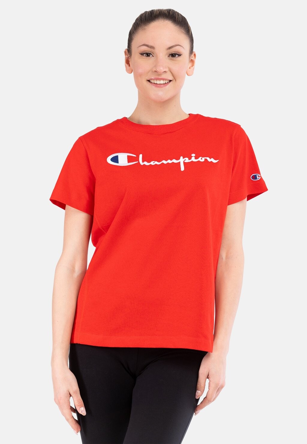 

Футболка с принтом Champion, красный