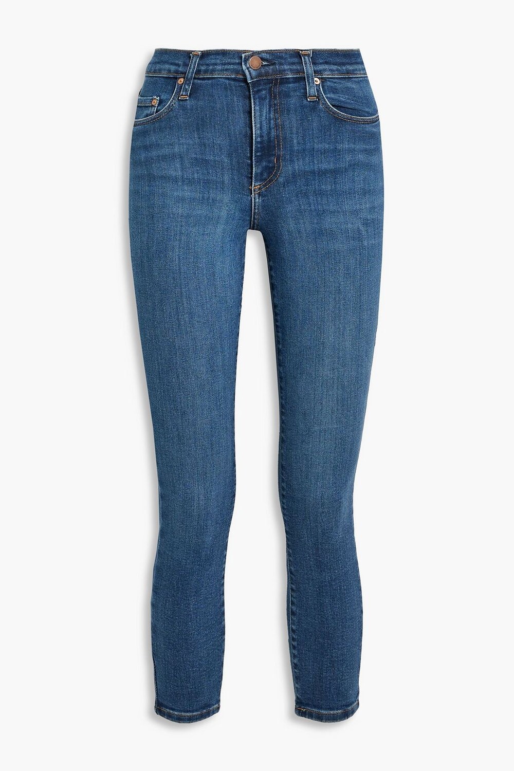 

Культовые укороченные джинсы скинни с высокой посадкой Nobody Denim, синий