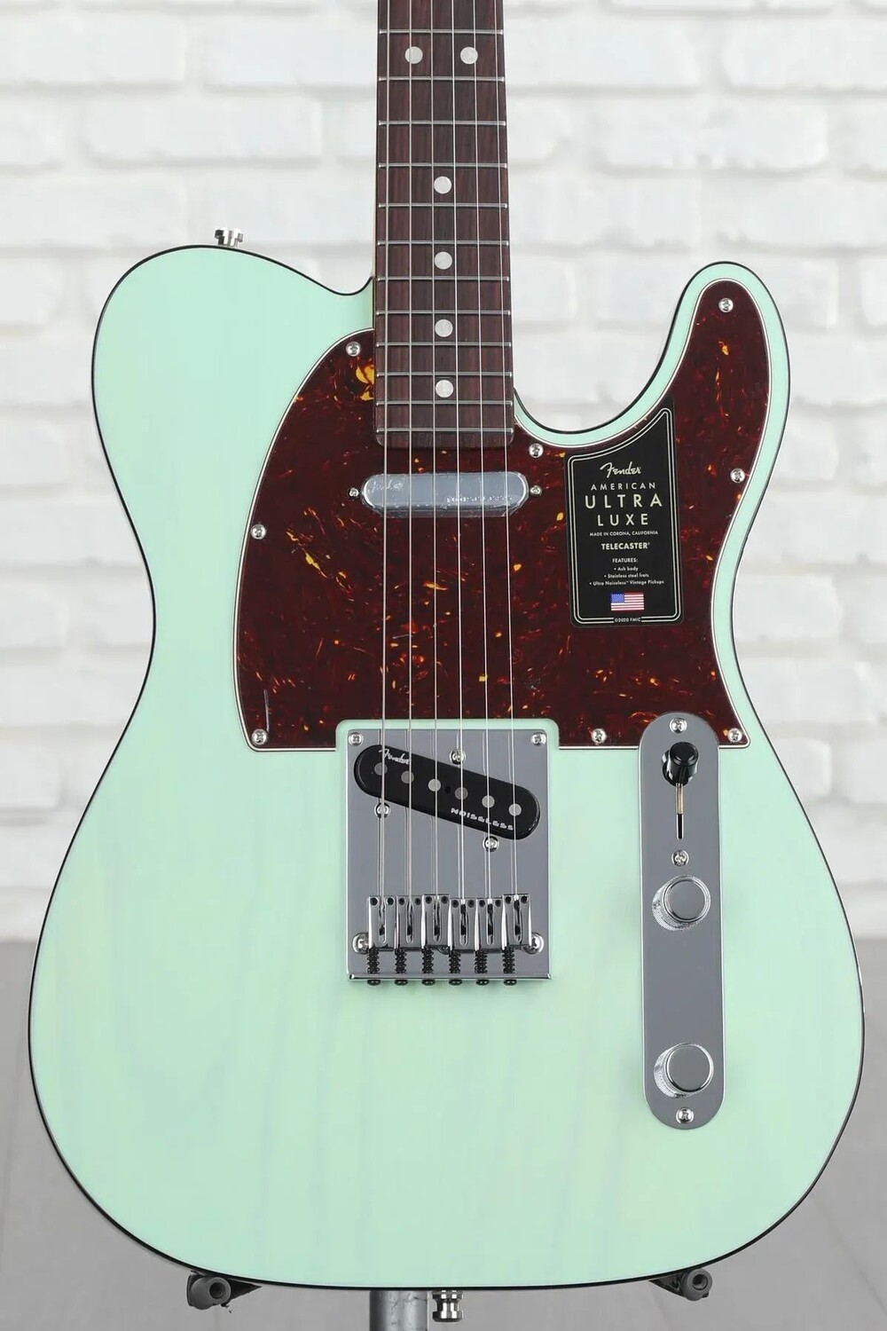 

Fender American Ultra Luxe Telecaster — Surf Green с накладкой из палисандра