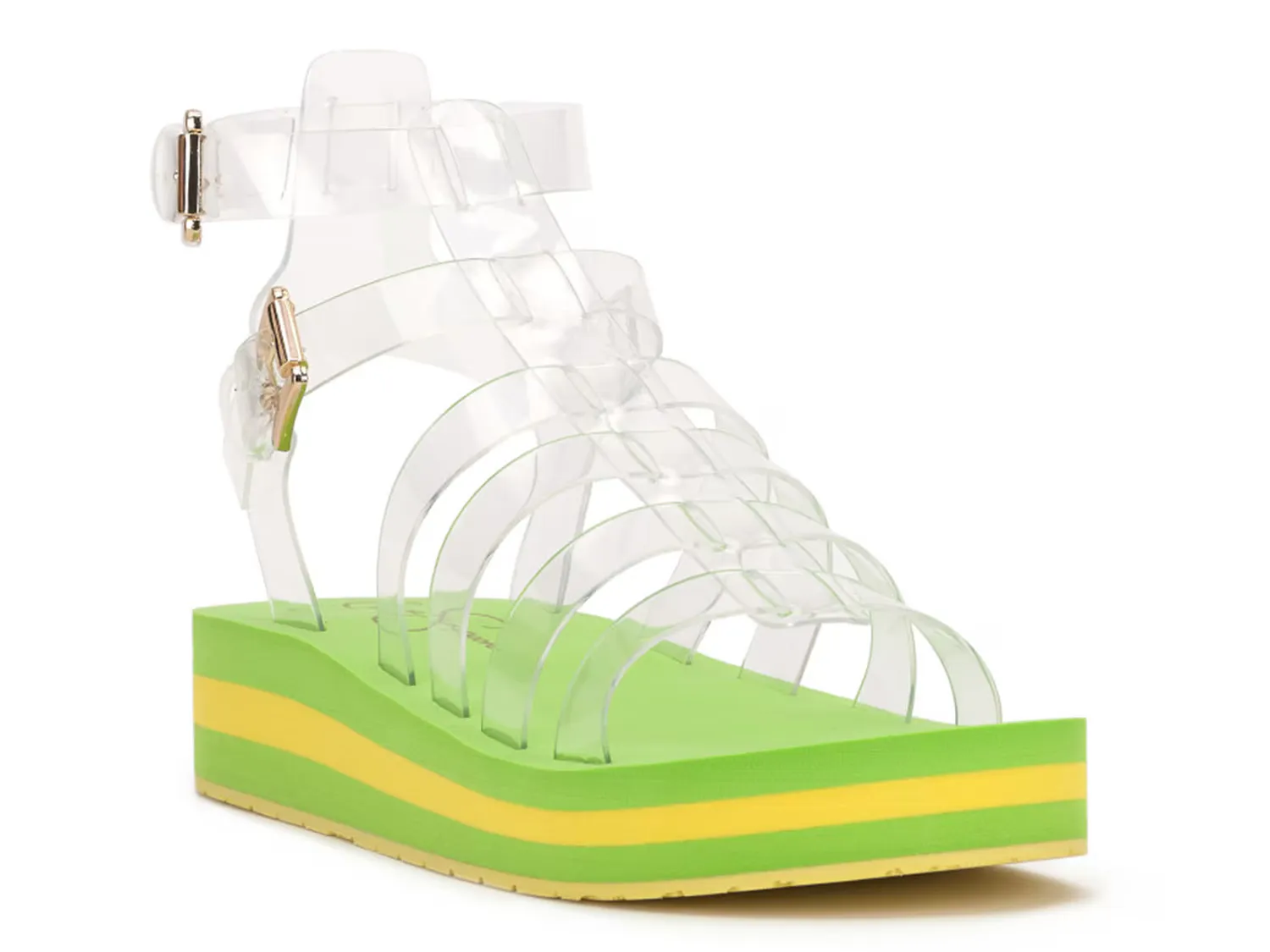 

Сандалии Bimala Platform Sandal Jessica Simpson, зеленый/желтый