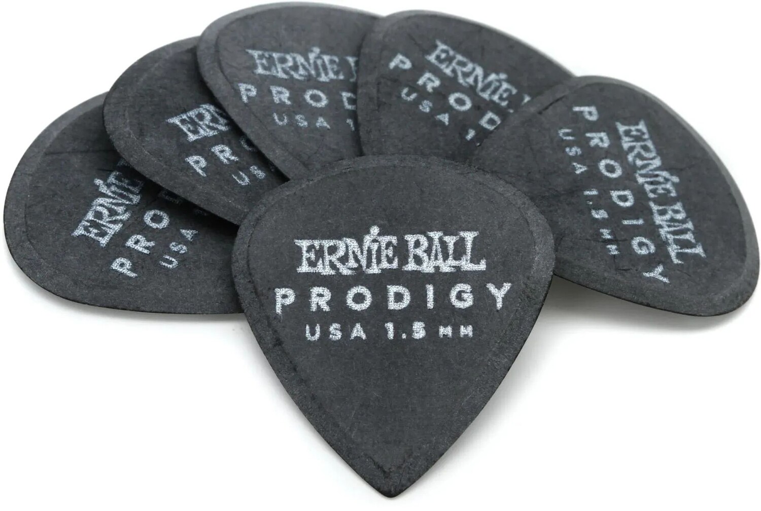 

Медиаторы Ernie Ball Prodigy для гитары, 1,5 мм, черные мини (6 шт.)