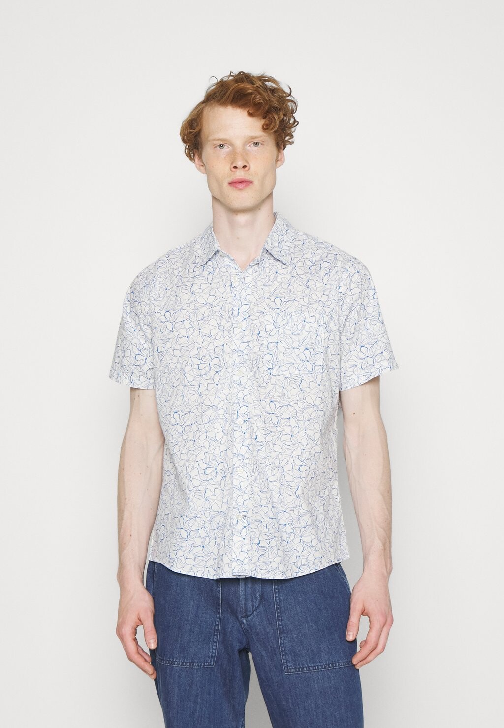 

Рубашка GAP, цвет blue/white