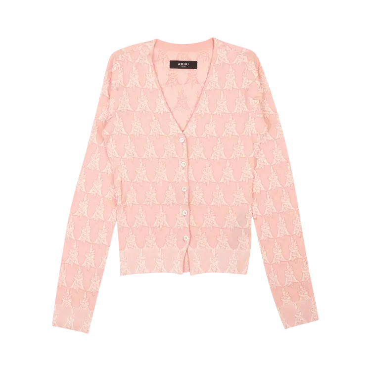 

Свитер Amiri Dagger Monogram Cardigan 'Pink', розовый