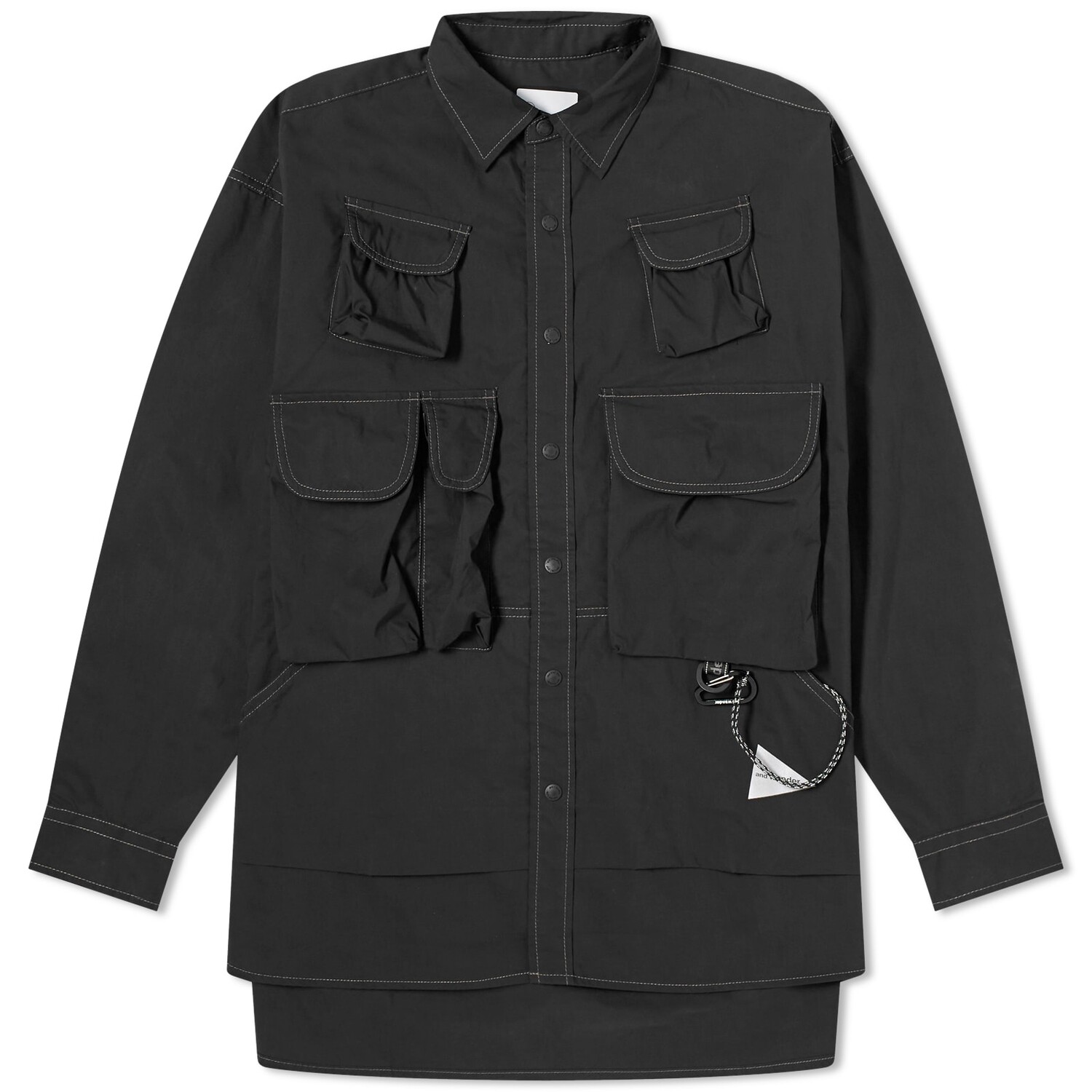 

Рубашка And Wander Multi Pocket Shirt, черный