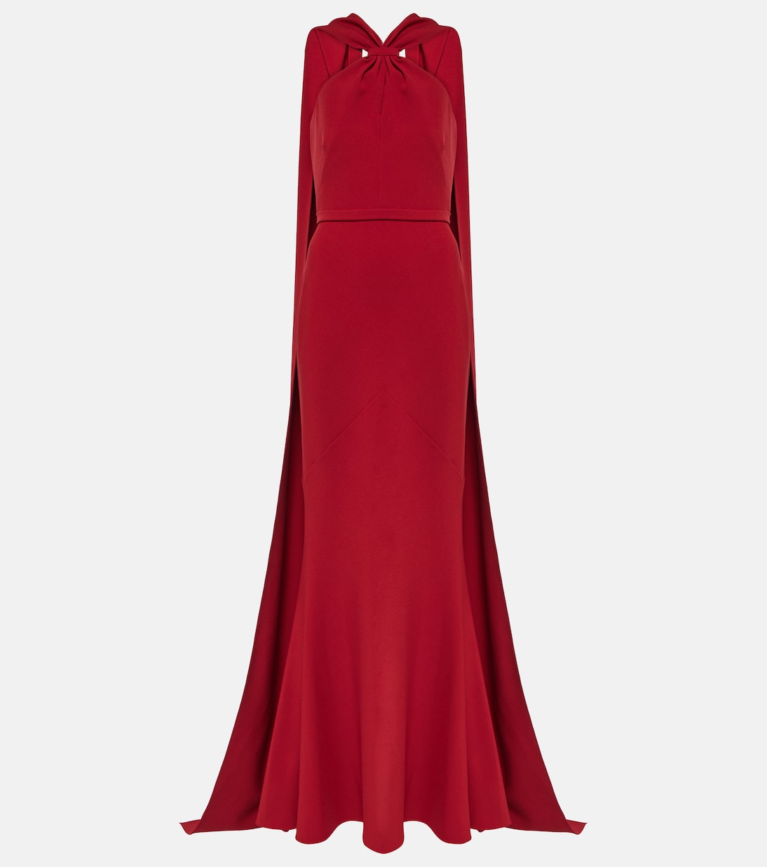 Креповое платье lilien с воротником-халтером Safiyaa, красный