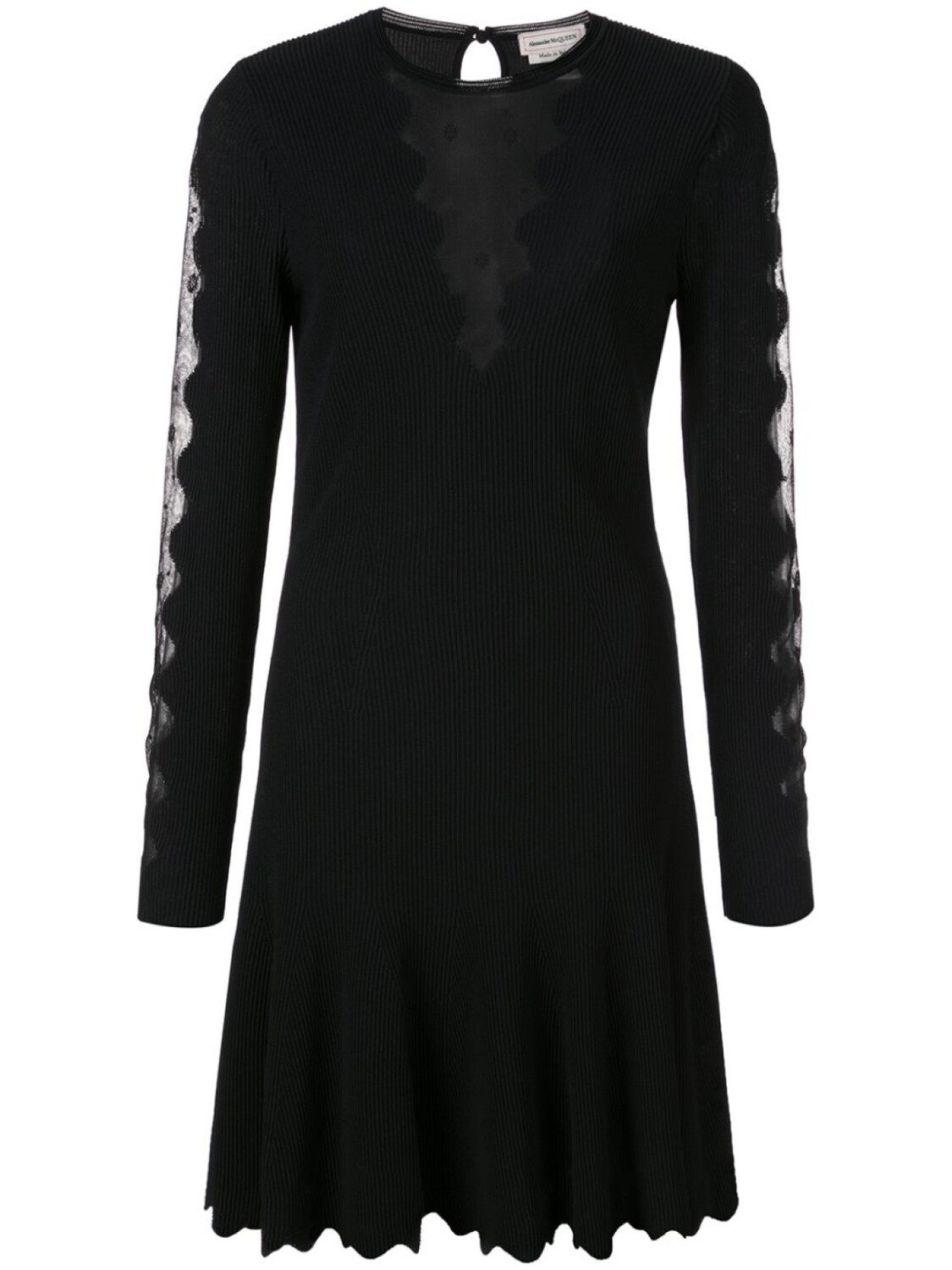

Платье с длинными рукавами Alexander McQueen, черный