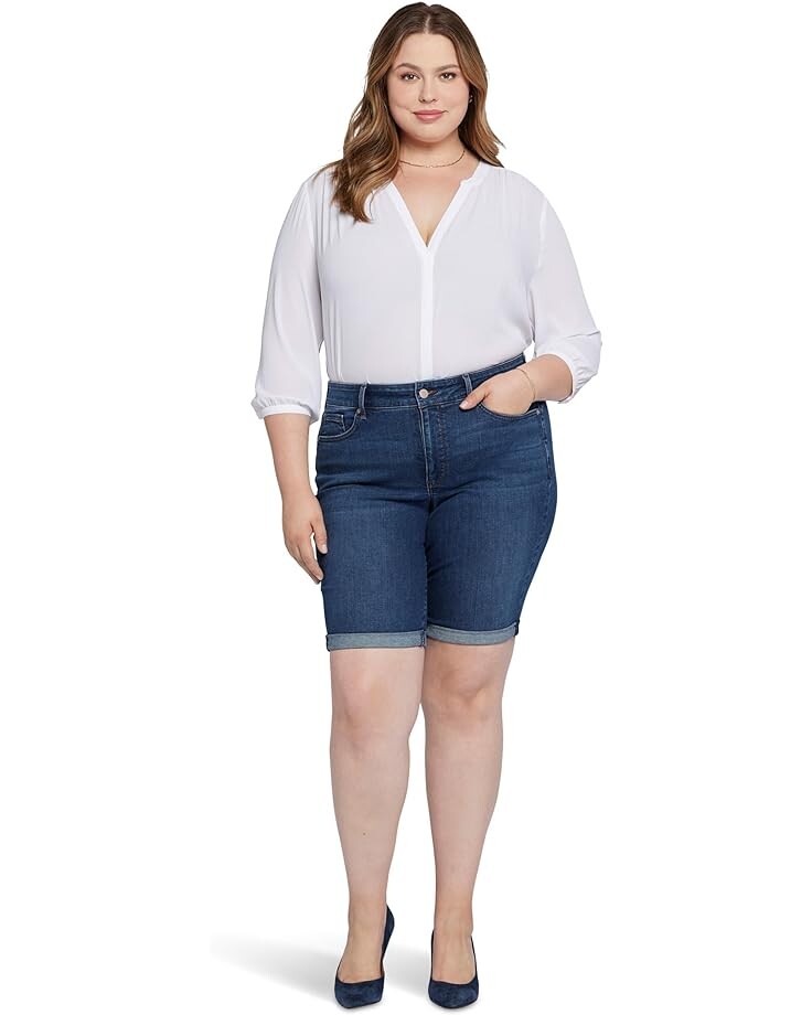 

Шорты NYDJ Plus Size Briella Shorts, золотой