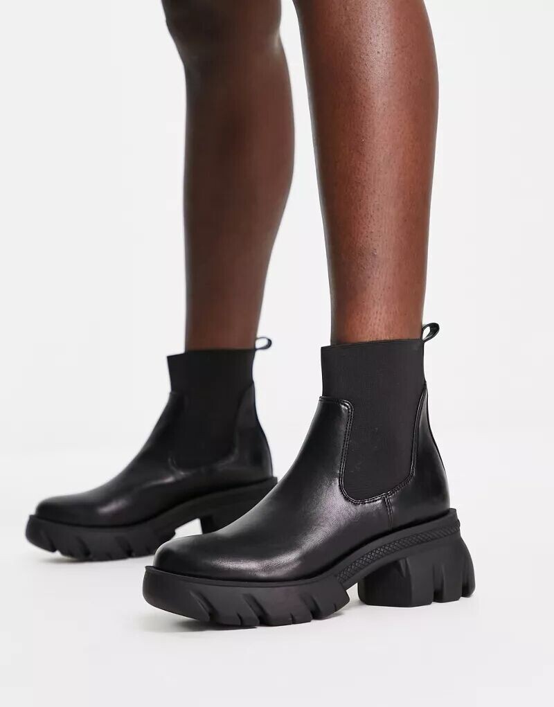 

Черные массивные ботинки челси ASOS Reed